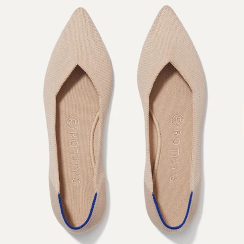 Rothy’s the point shoe in ecru size 8